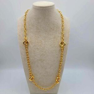 J Crew Chunky Long Link Gold Tone Necklace NWOT!